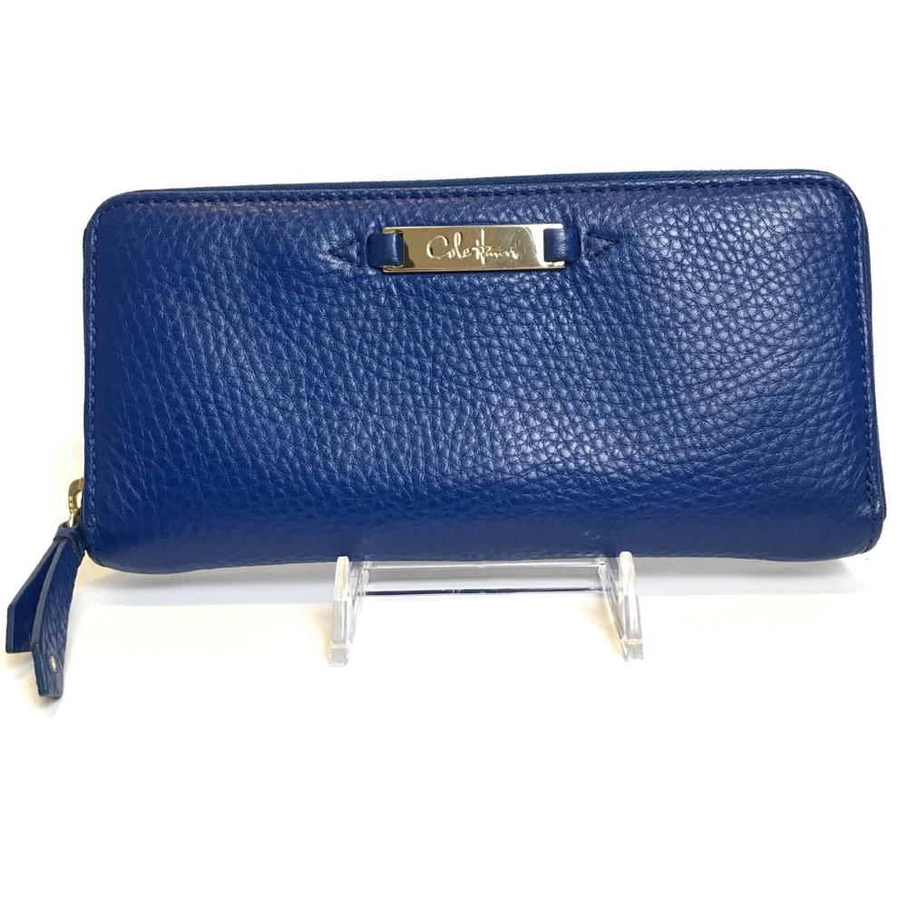Cole Haan Blue Zip Around Wallet
